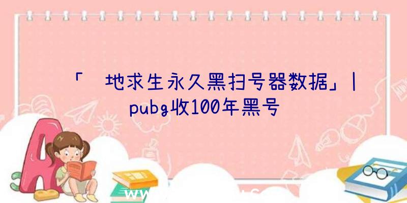 「绝地求生永久黑扫号器数据」|pubg收100年黑号